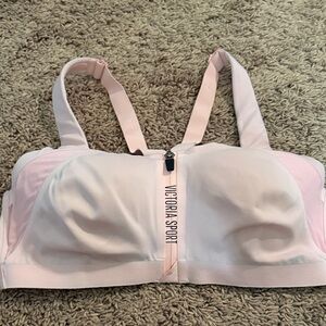 Victoria's Secret Sport Bra in Light Pink and White